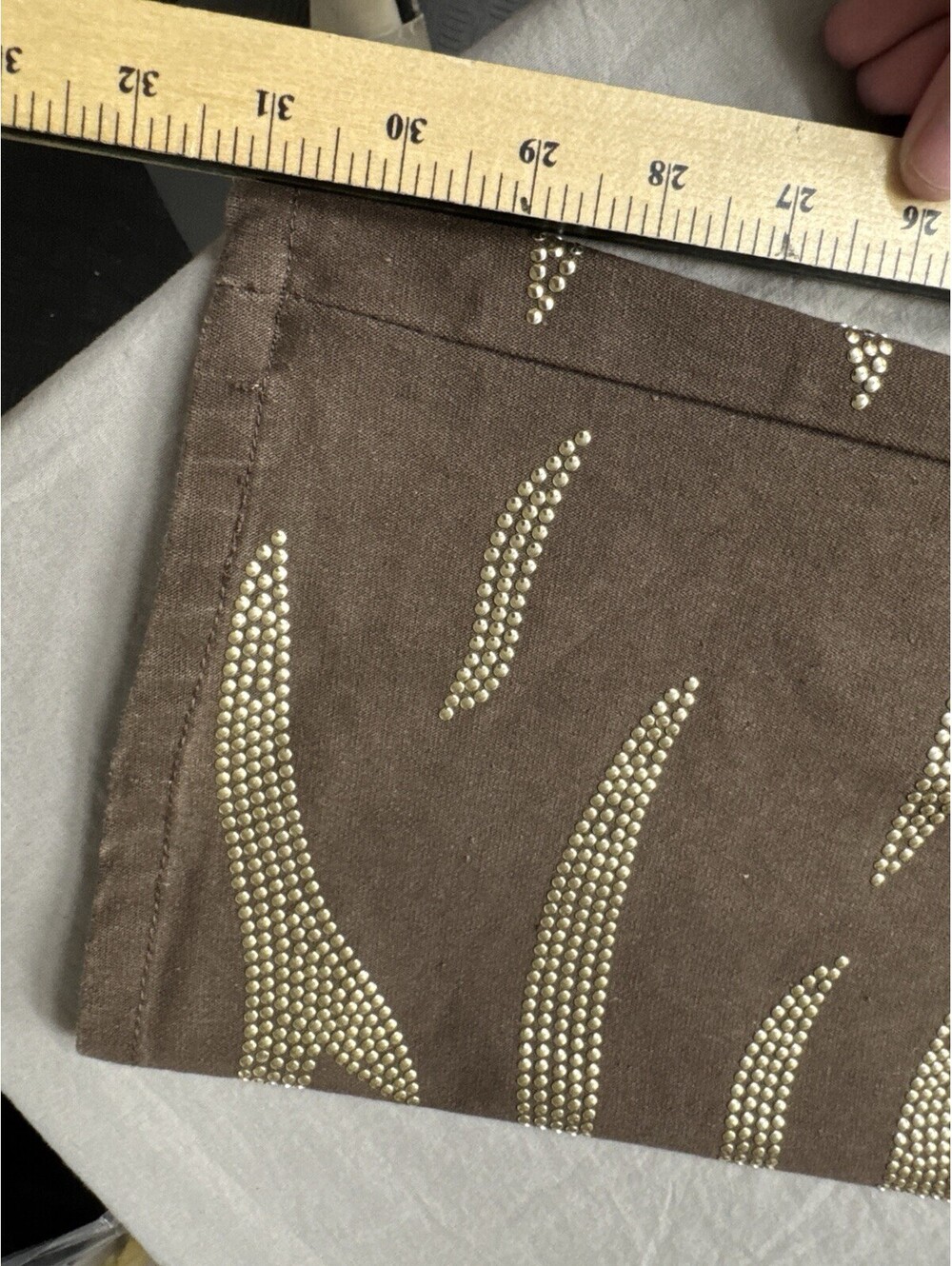 Diane Gilman Jeans Brown Gold Embellished Bootcut Mid Rise Size 8T - Picture 7 of 7